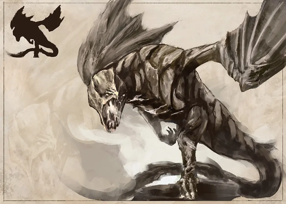 Rift Bestiary field plate for Caldera Wyrm