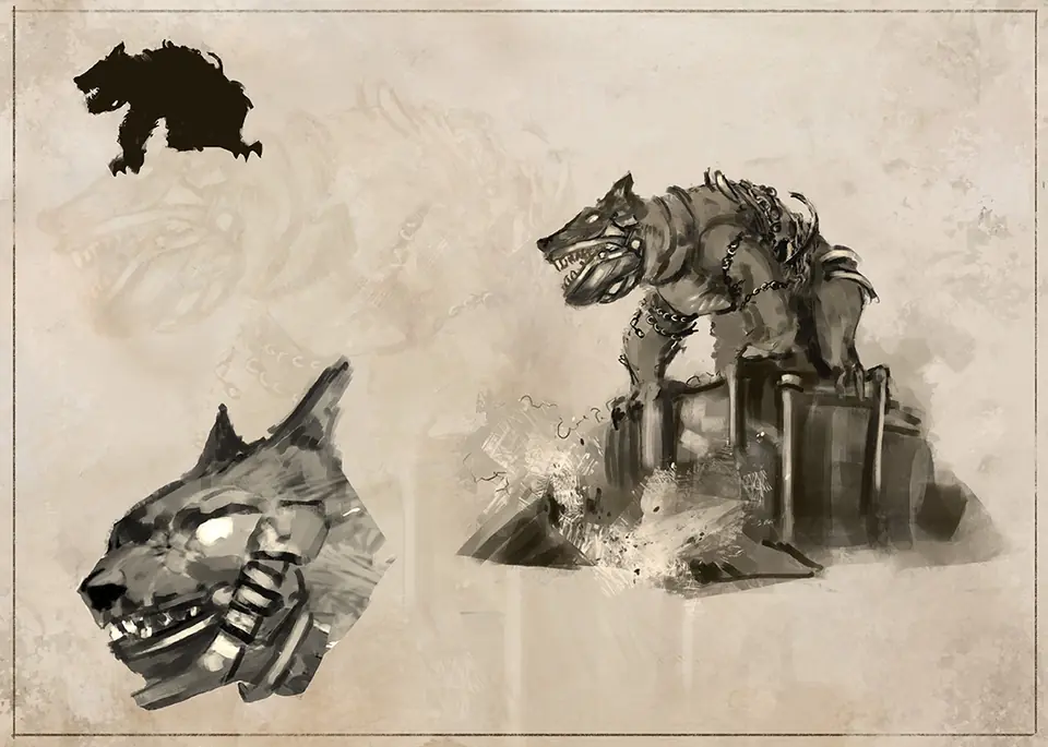 Rift Bestiary field plate for Chainjaw Cur