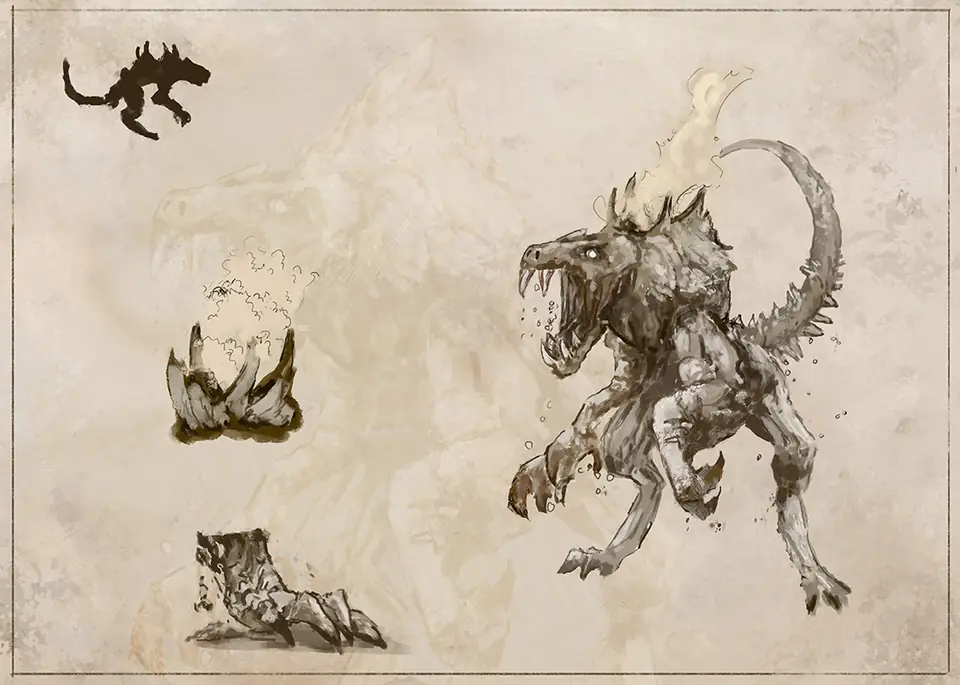 Rift Bestiary field plate for Chalkrend Raptor