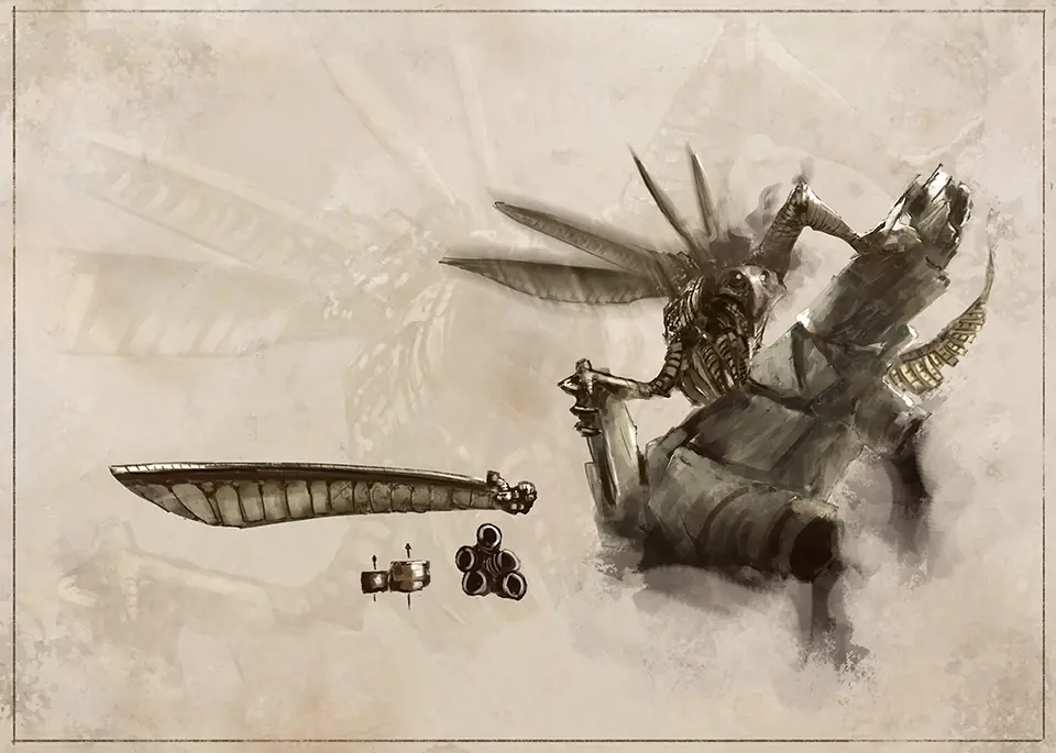 Rift Bestiary field plate for Cinderscour Harrower