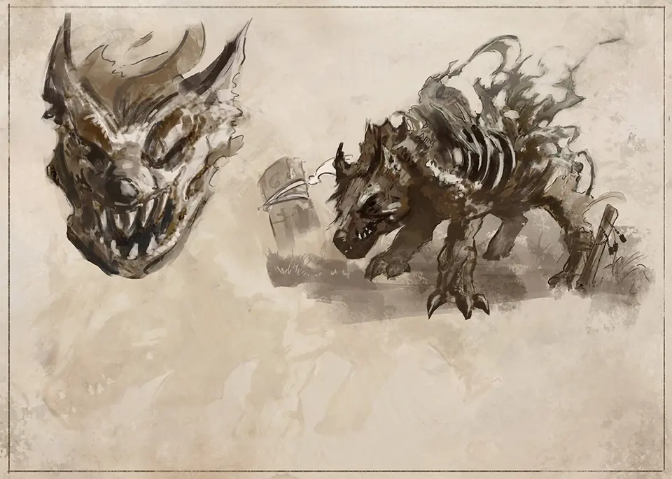 Rift Bestiary field plate for Hainttrail Hound
