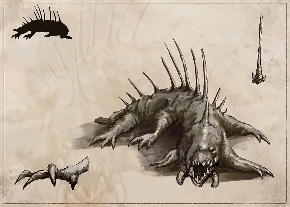 Rift Bestiary field plate for Huskspine Crawler