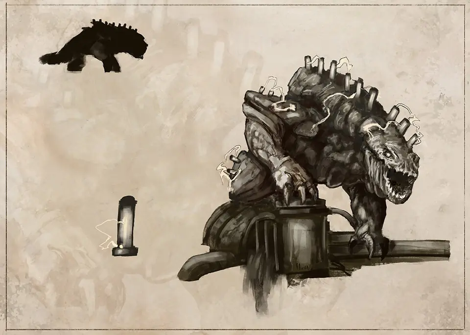 Rift Bestiary field plate for Shockscale Drakeling