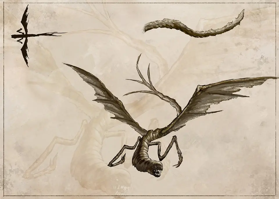 Rift Bestiary field plate for Sootwing Harrower